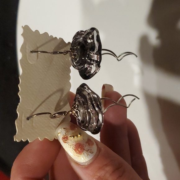 NWT 925 & hand-blown glass jellyfish earings - Picture 4 of 5